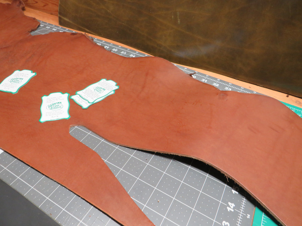 3 pieces of veg tanned leather 72 inches long