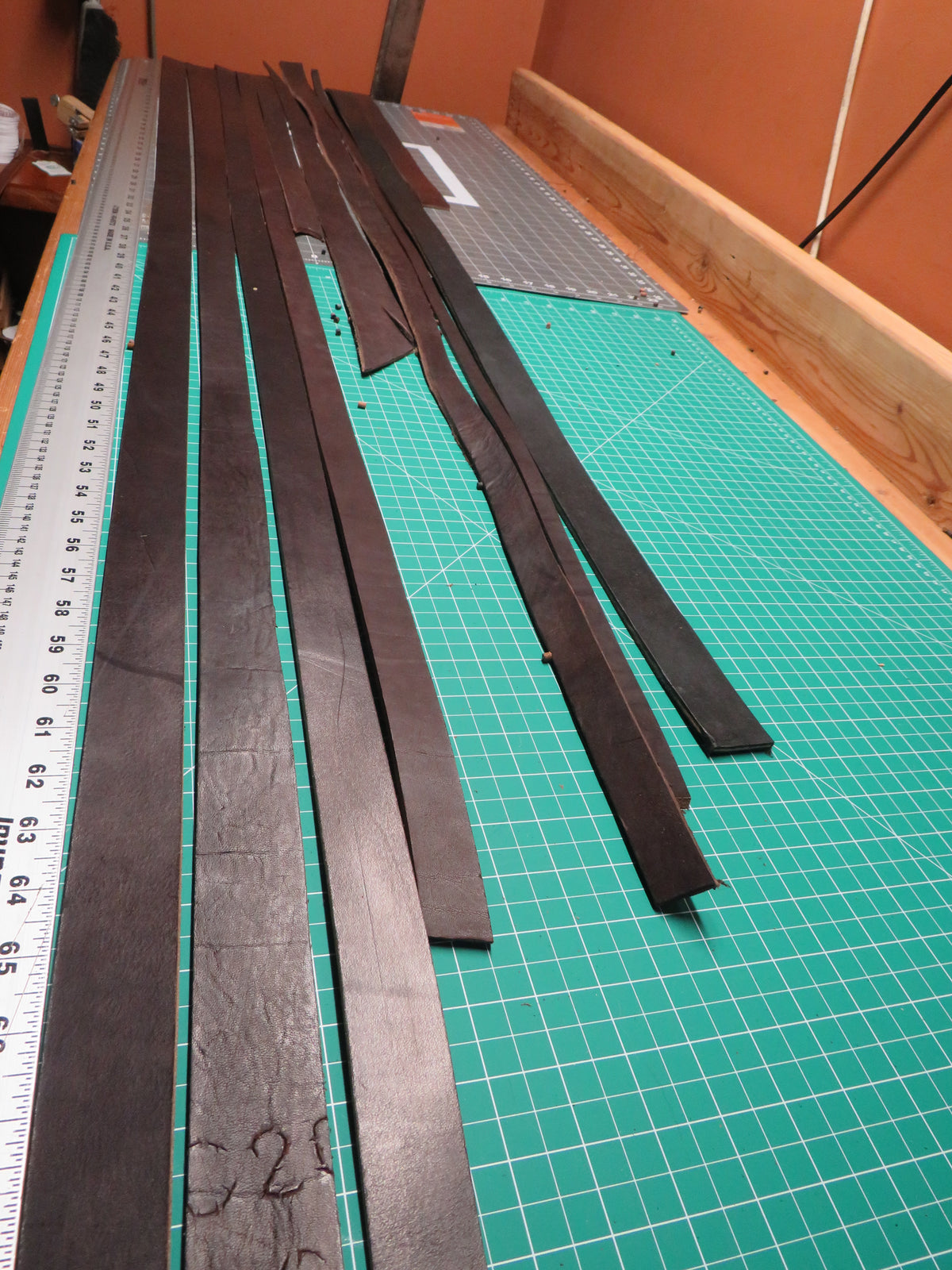5 pounds of veg tanned leather straps