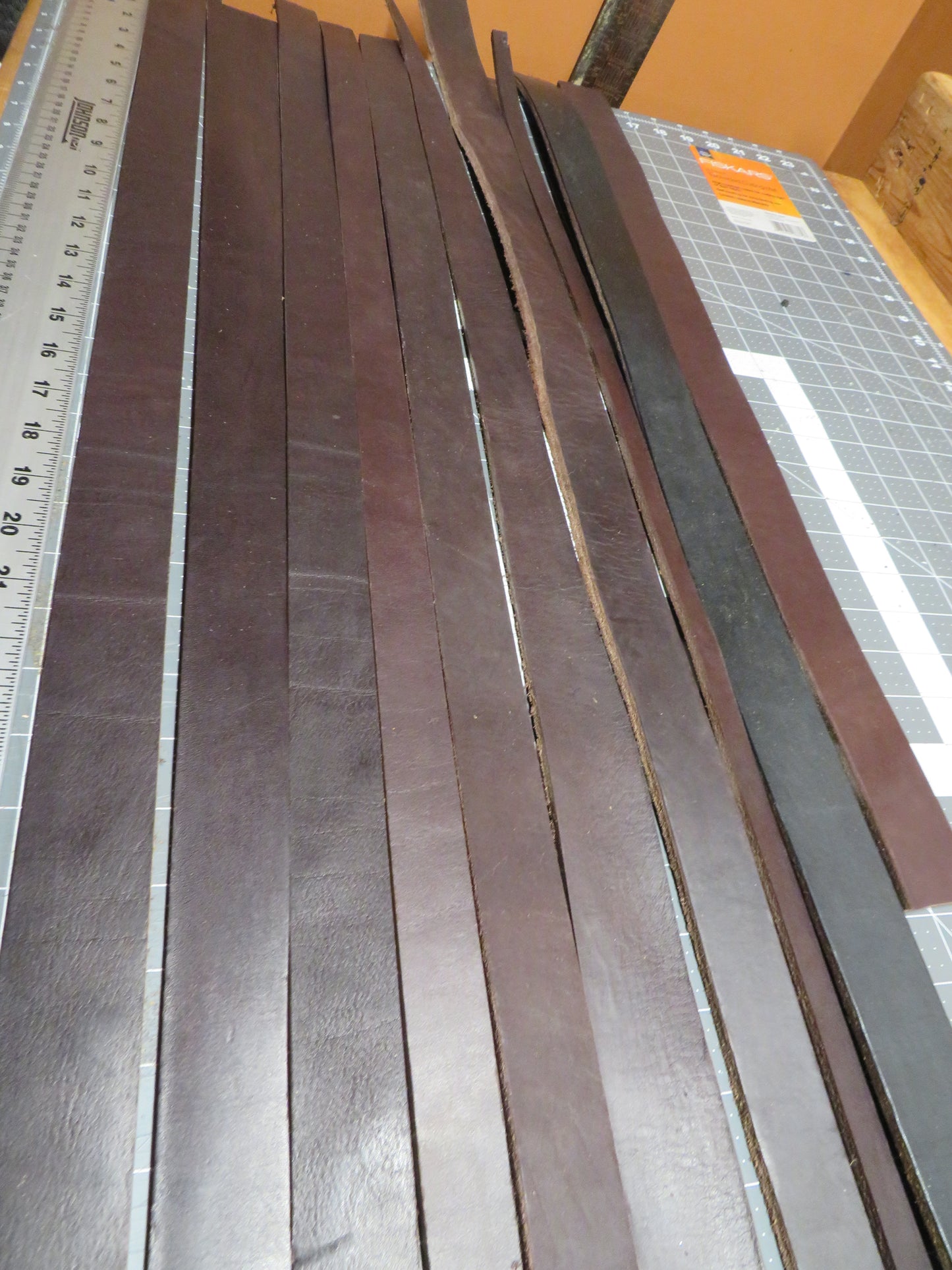 5 pounds of veg tanned leather straps