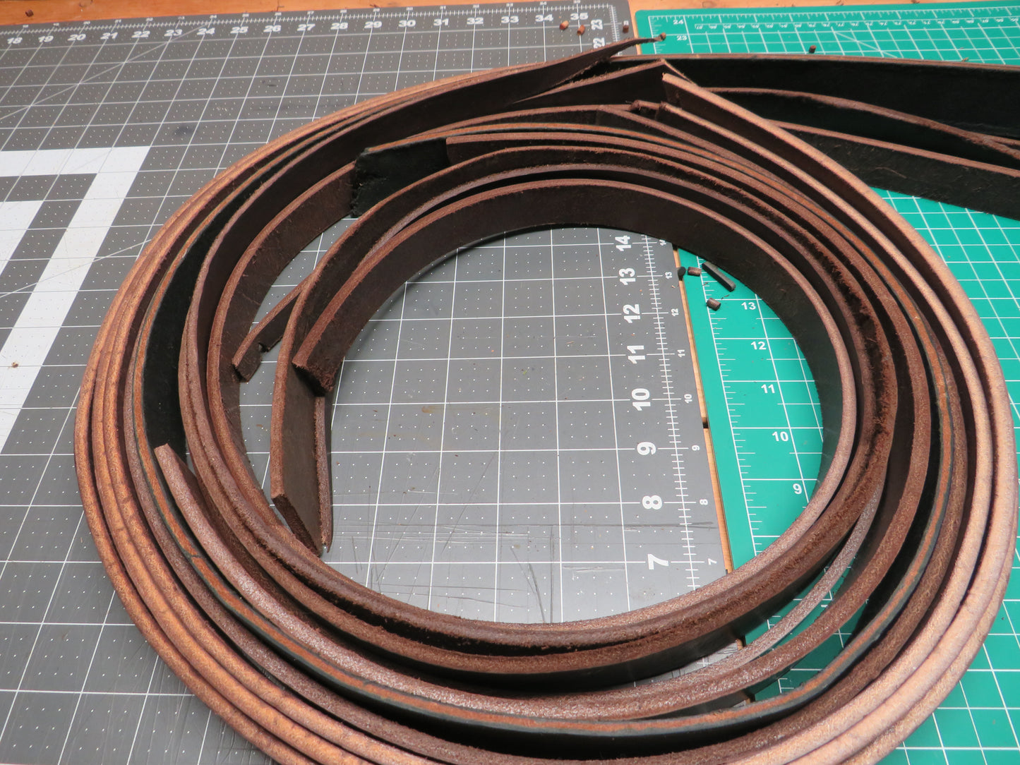 5 pounds of veg tanned leather straps