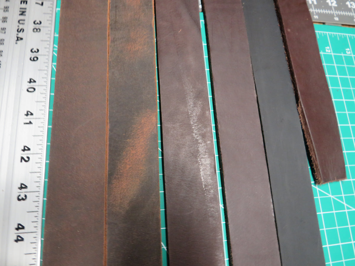 6 Full Grain veg tanned leather straps 1 1/2" wide