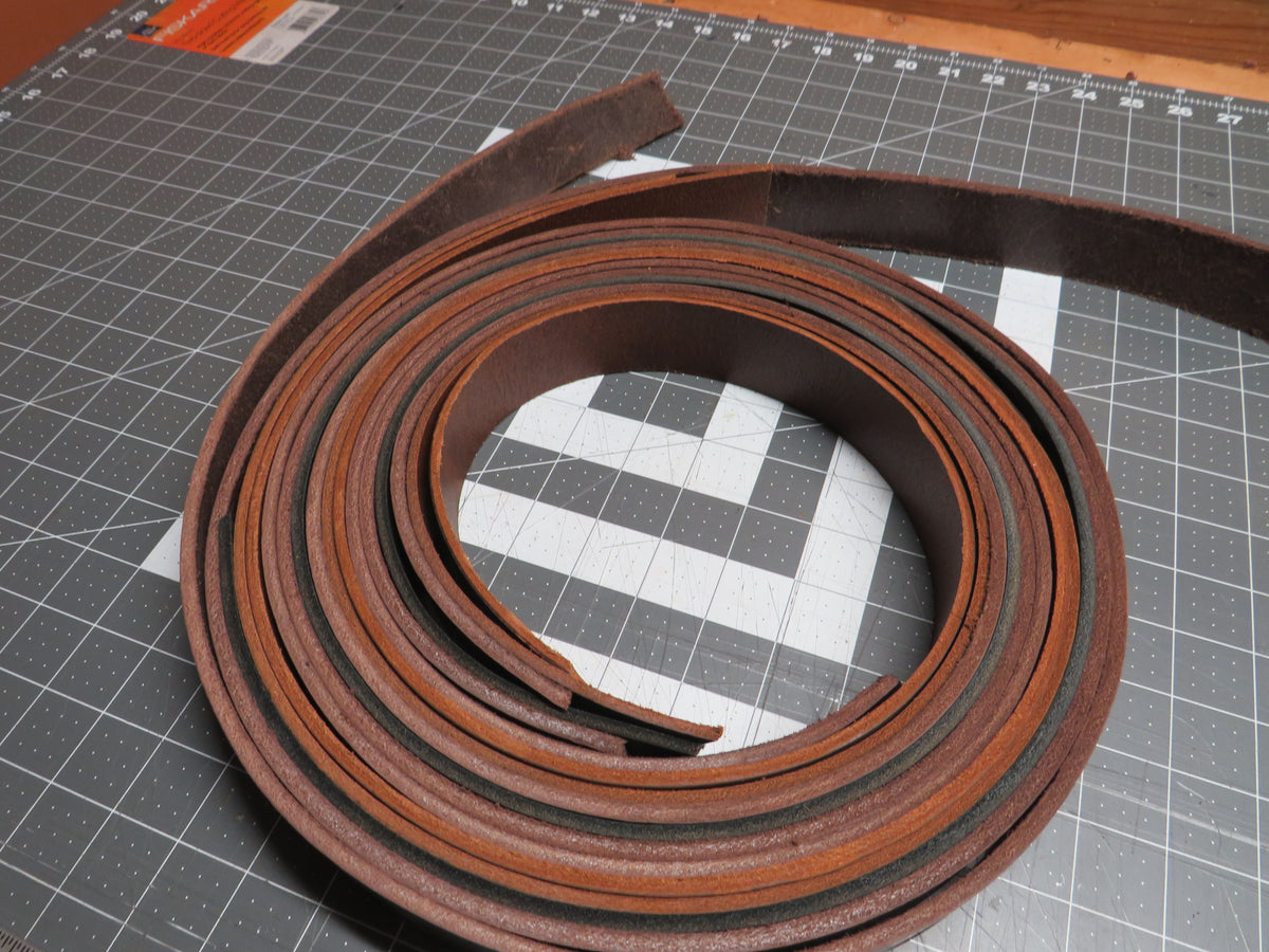 6 Full Grain veg tanned leather straps 1 1/2" wide