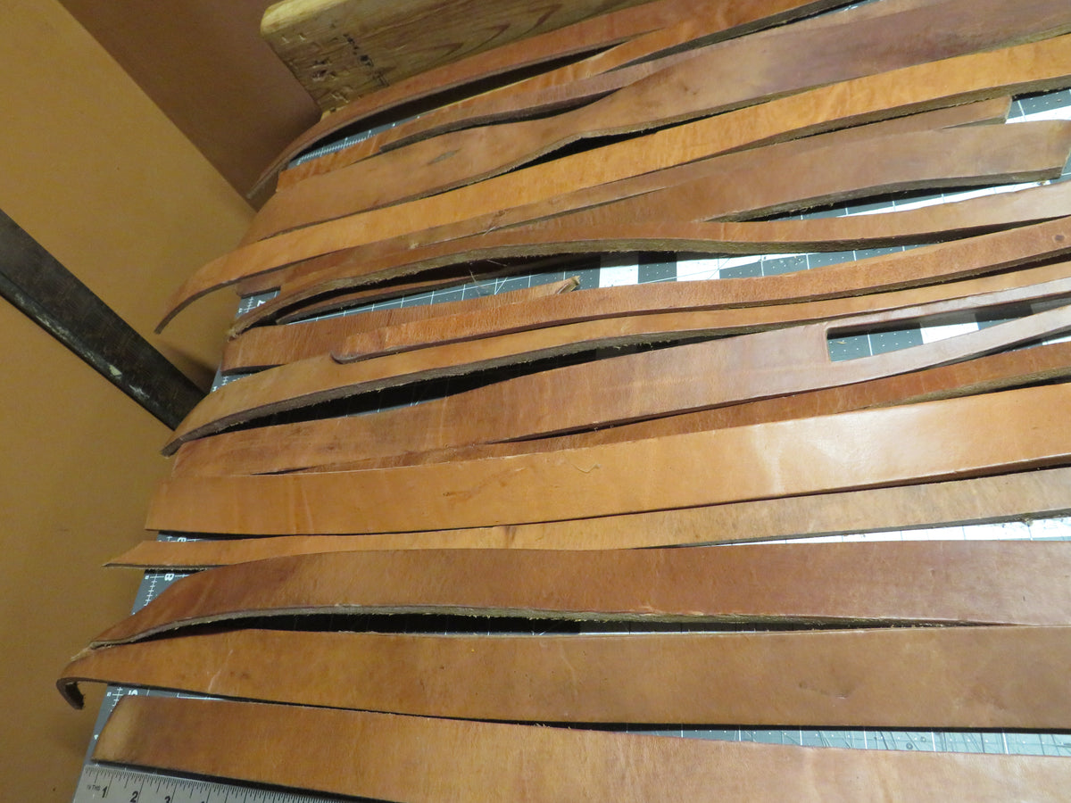 13 Pound box of Hermann Oak harness leather belt remnants