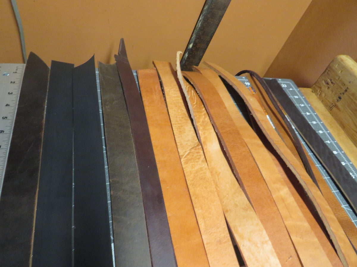 8 pounds of veg tanned full grain leather 15-60 inches long4