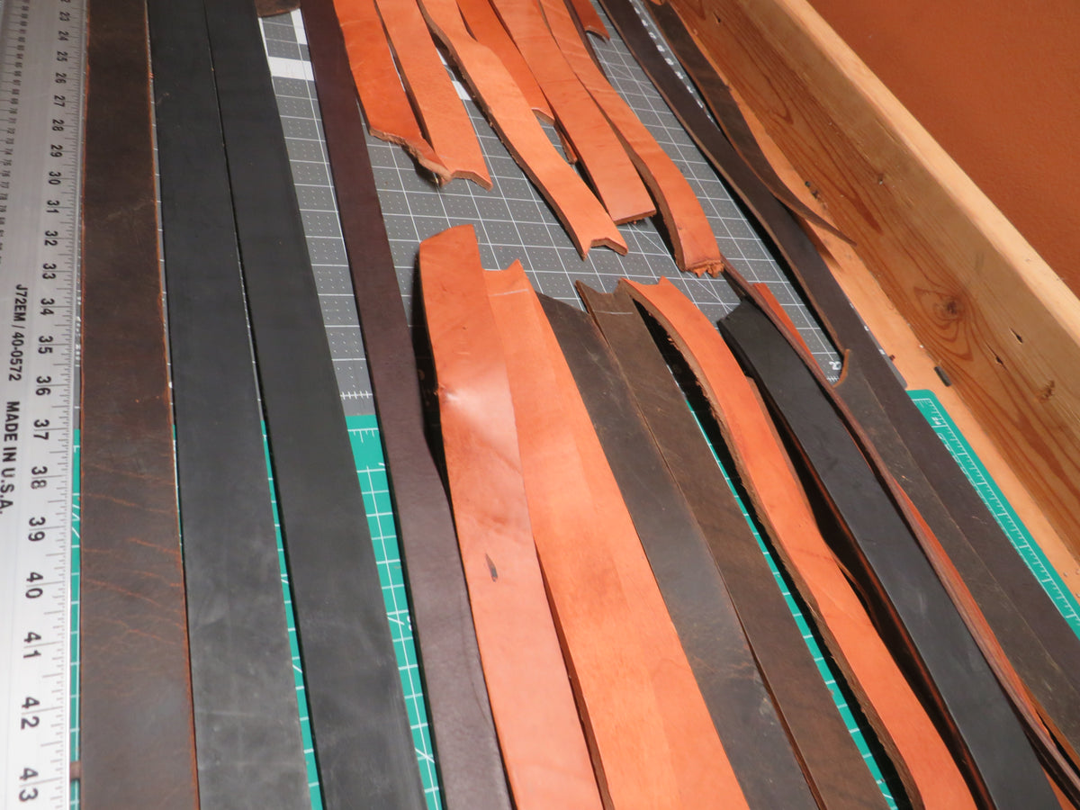 8 pounds of veg tanned full grain leather 15-60 inches long4