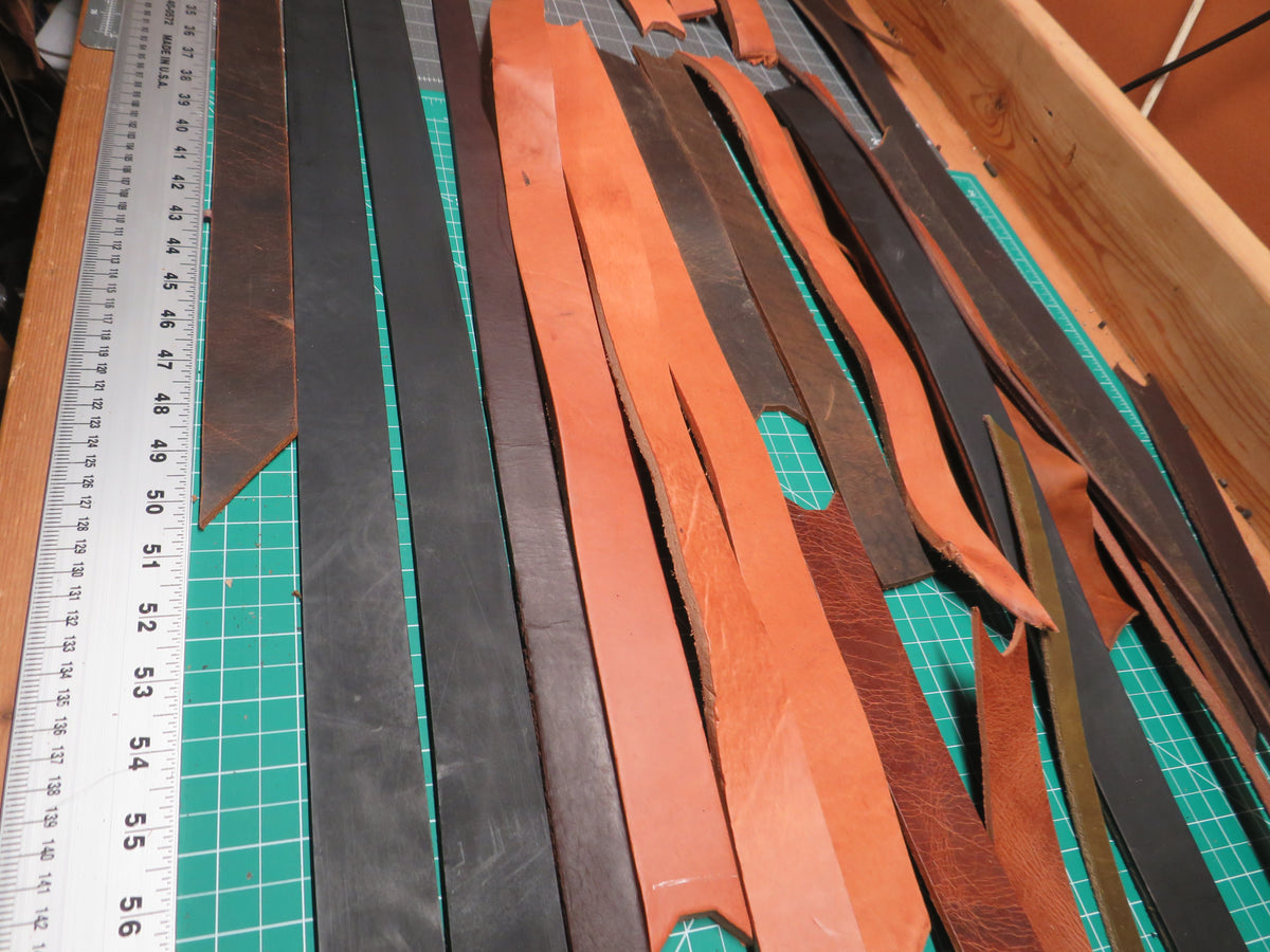 8 pounds of veg tanned full grain leather 15-60 inches long4