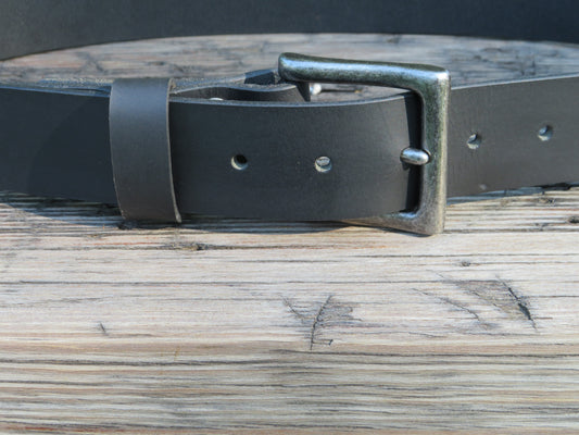Ships Today Black Water Buffalo leather belt belt, Belt size 36