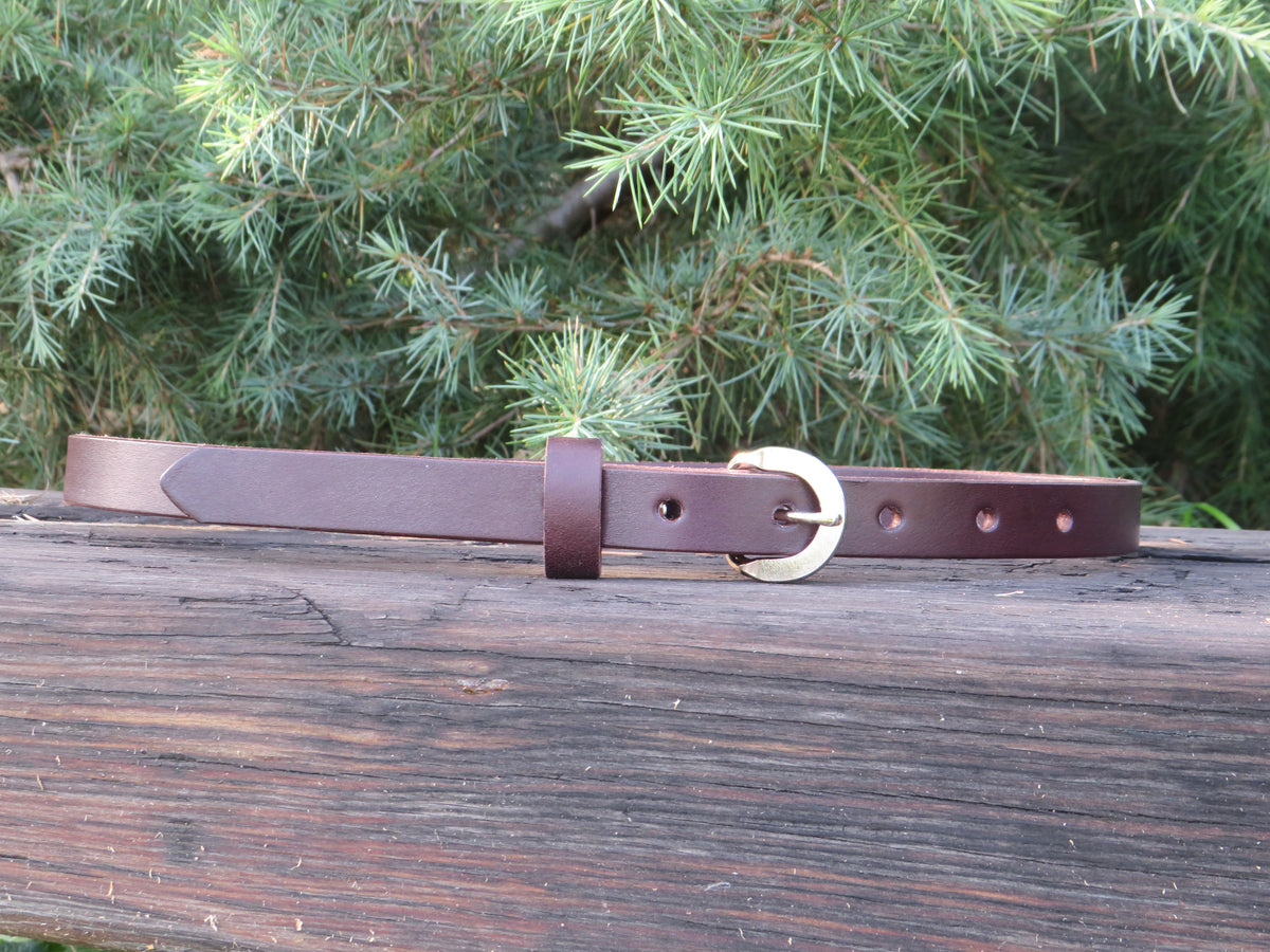 Discounted 26 inch waist 3/4" wide Dark brown bridle Leather belt size 28 belt