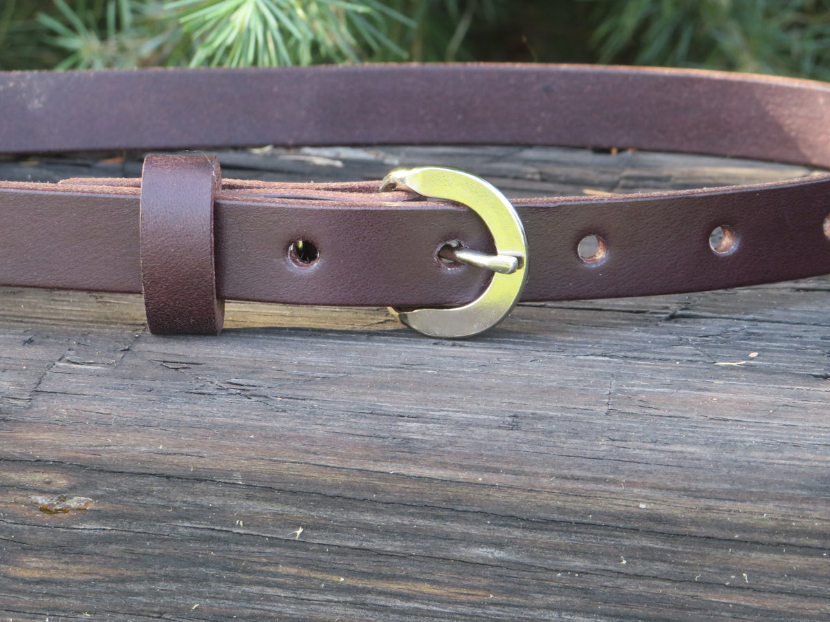 Discounted 26 inch waist 3/4" wide Dark brown bridle Leather belt size 28 belt
