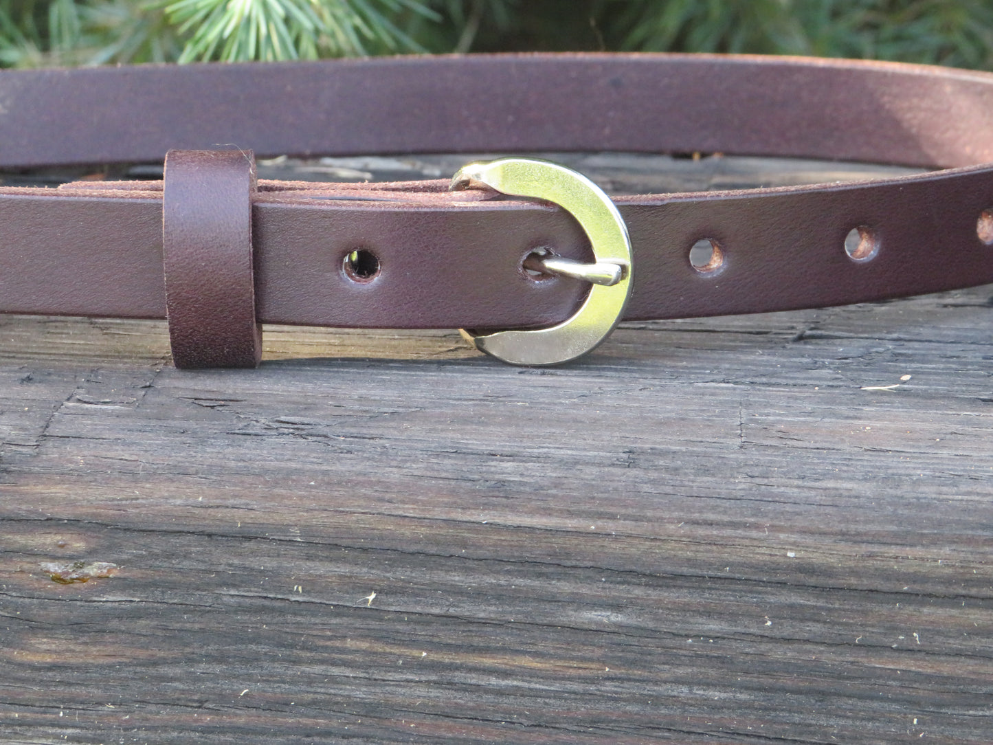 Discounted 26 inch waist 3/4" wide Dark brown bridle Leather belt size 28 belt