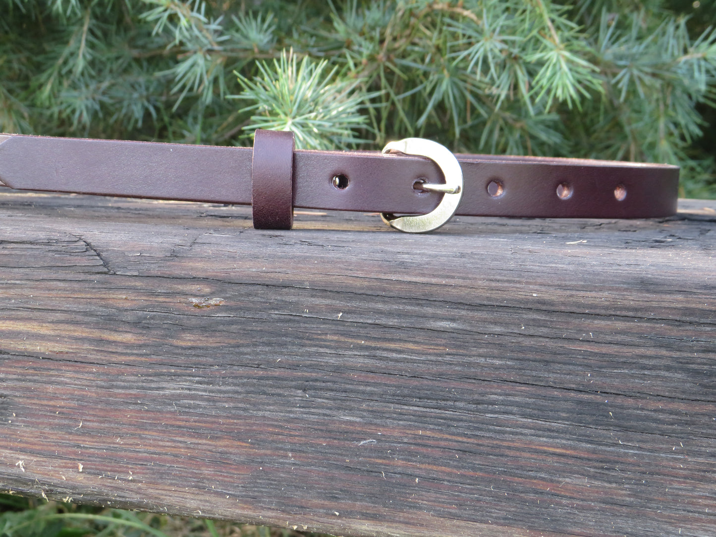 Discounted 26 inch waist 3/4" wide Dark brown bridle Leather belt size 28 belt