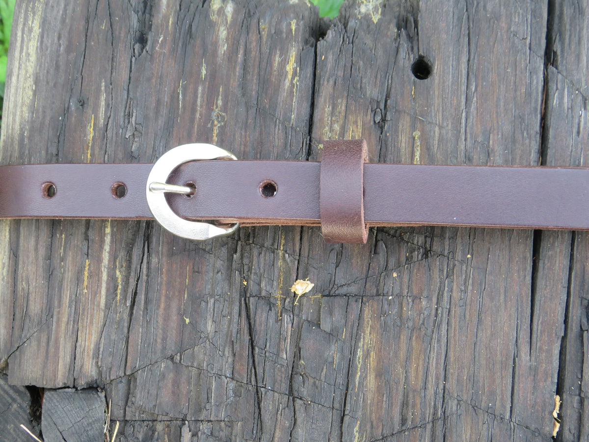 Discounted 26 inch waist 3/4" wide Dark brown bridle Leather belt size 28 belt