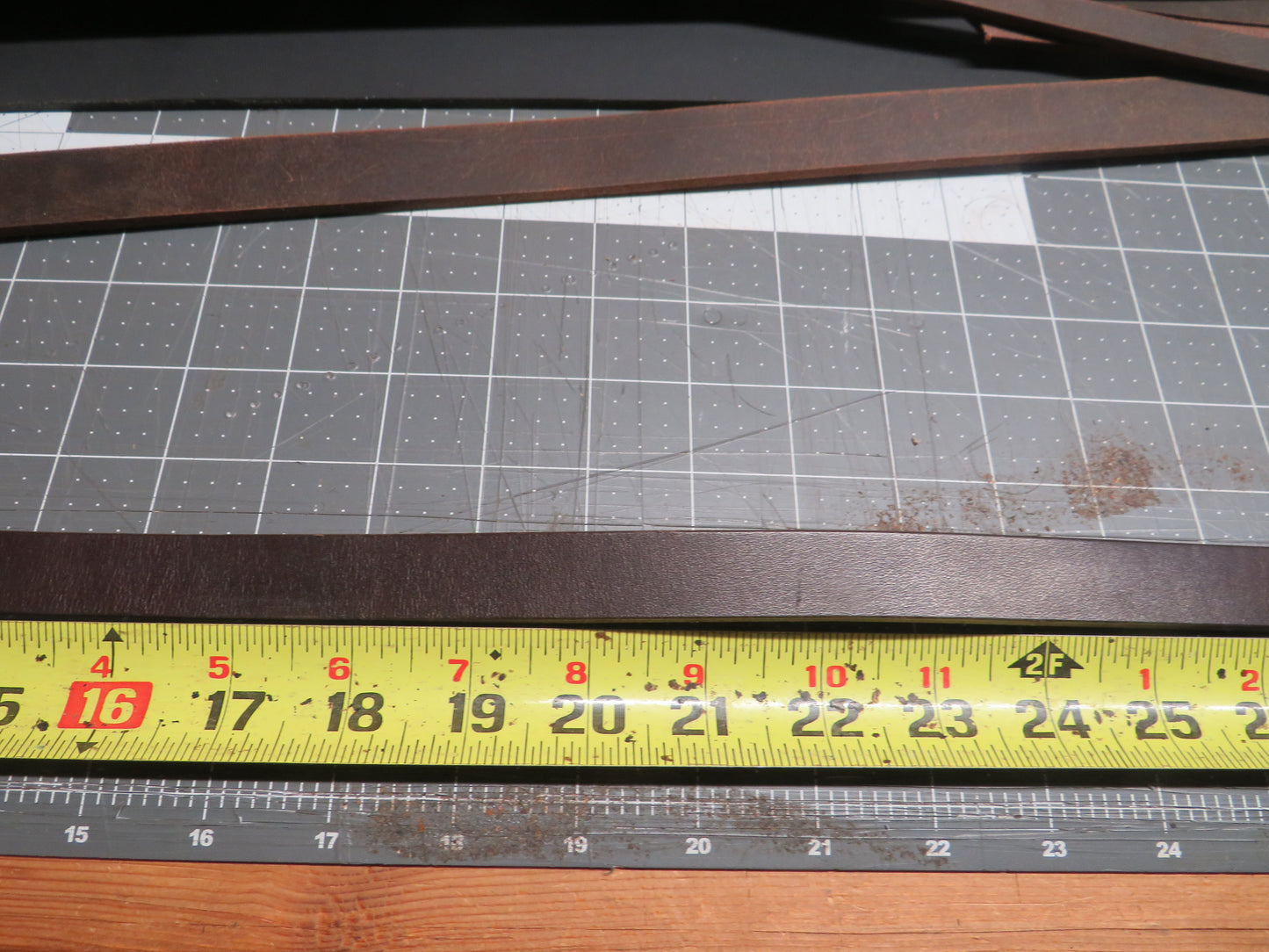 Discounted 26 inch waist 3/4" wide Dark brown bridle Leather belt size 28 belt