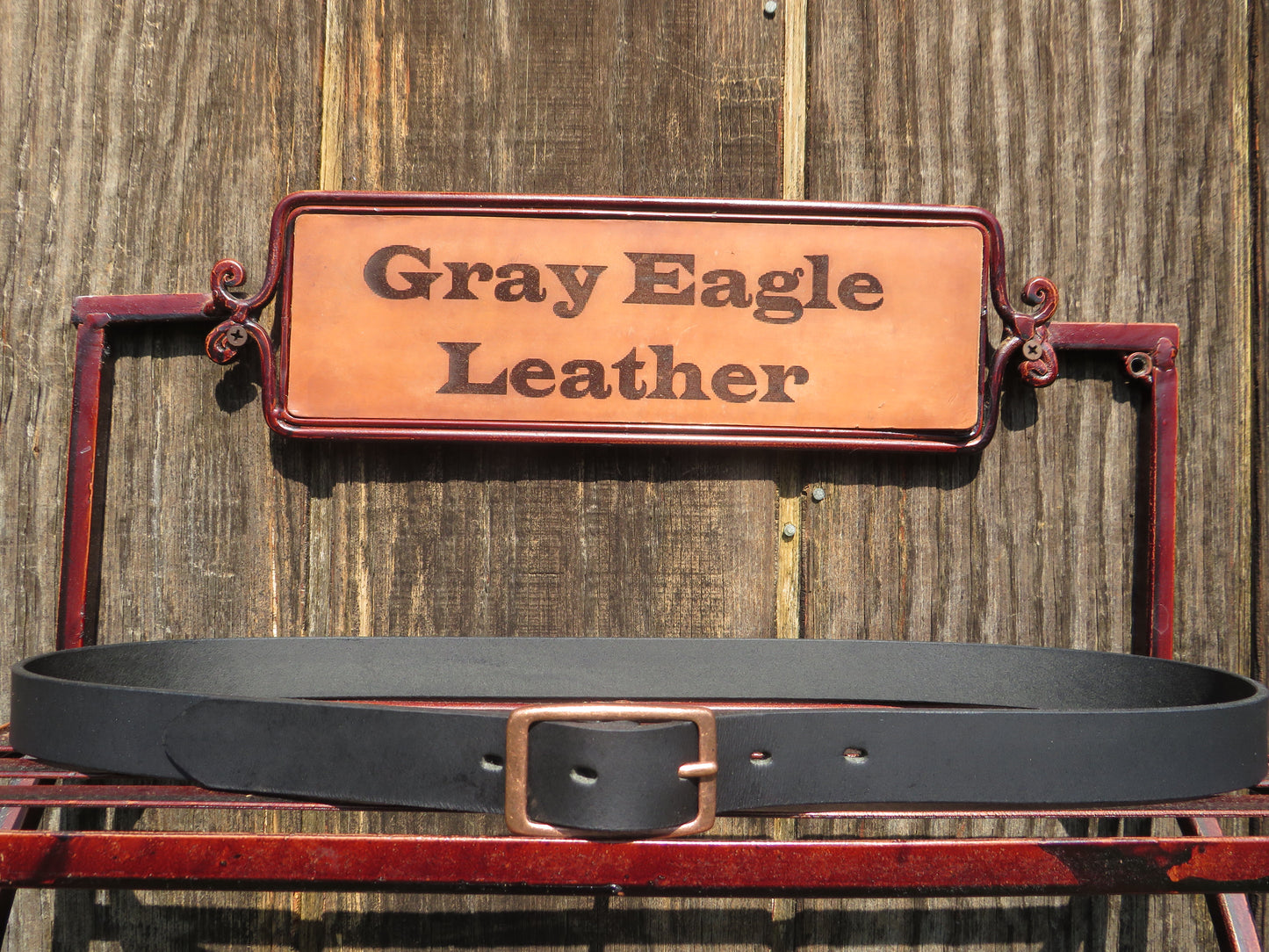1 inch wide Black Full Grain leather belt
