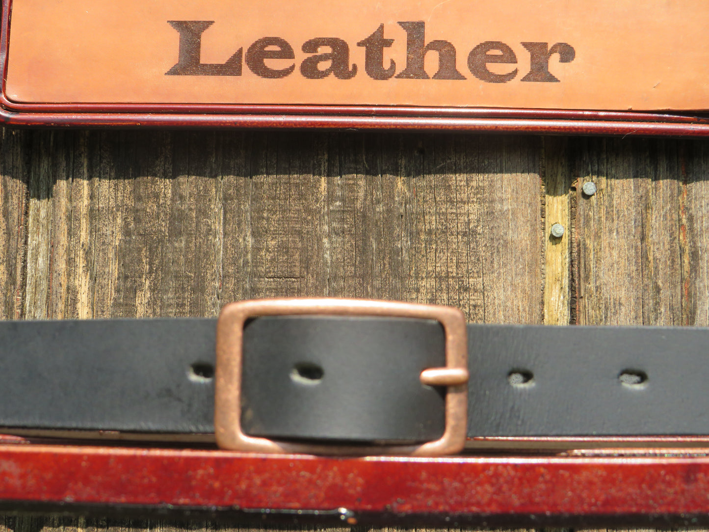 1 inch wide Black Full Grain leather belt