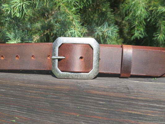 Discounted 32 waist size Crazy Horse Water Buffalo leather belt -Belt size 35
