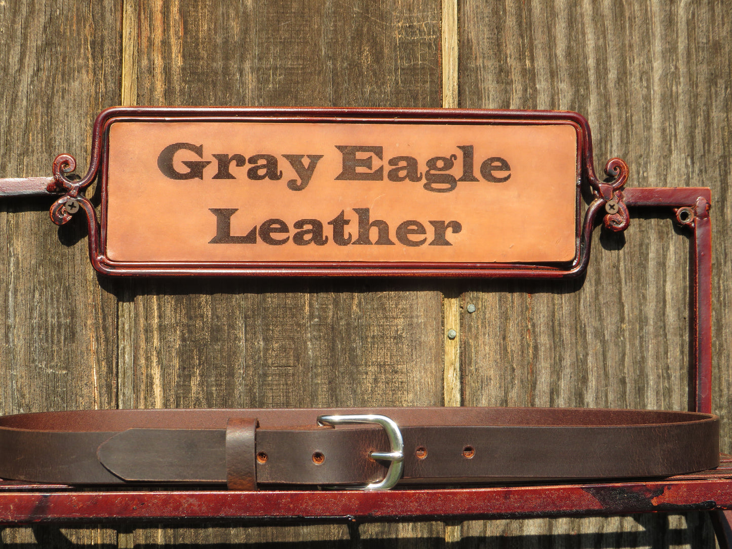 1 inch wide full grain brown leather belt