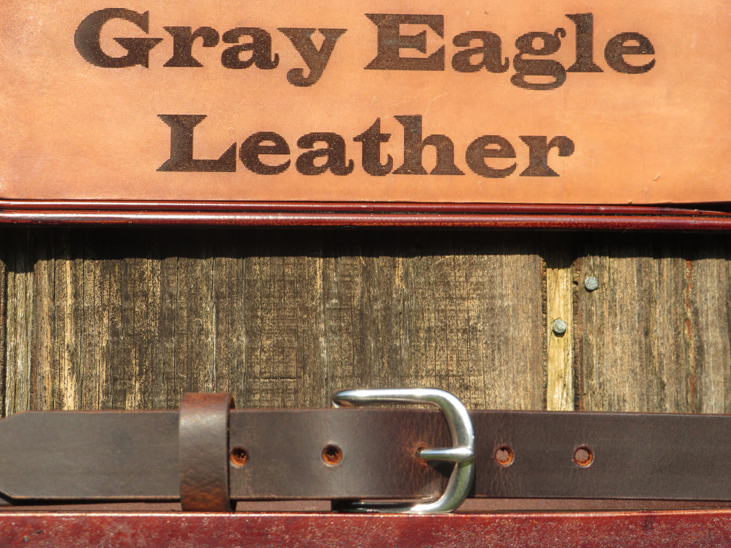 1 inch wide full grain brown leather belt