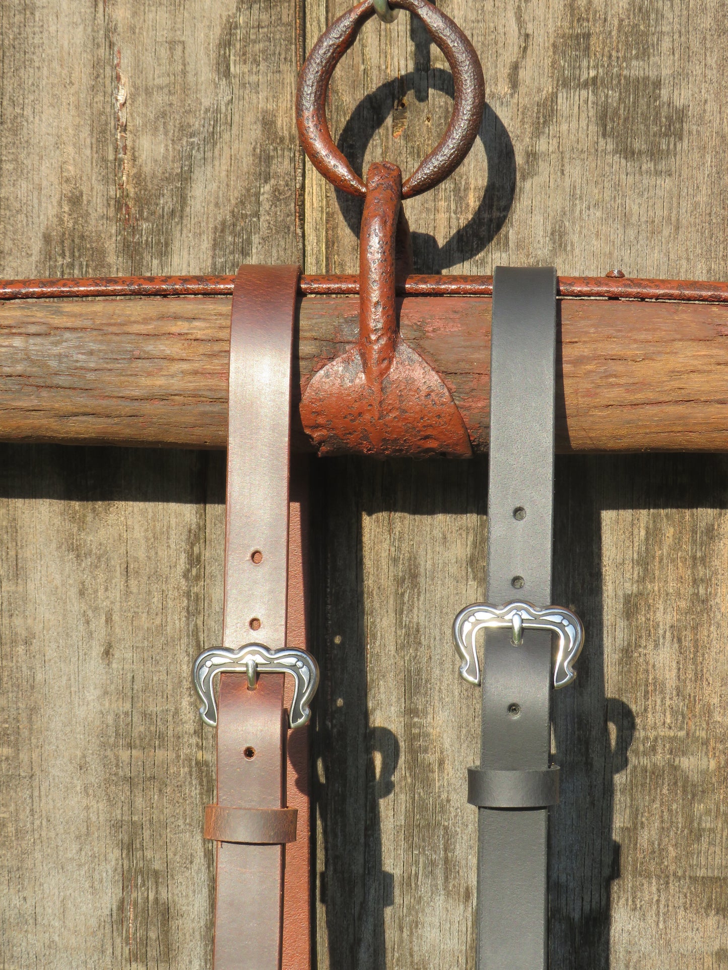 1 inch wide full grain brown leather belt