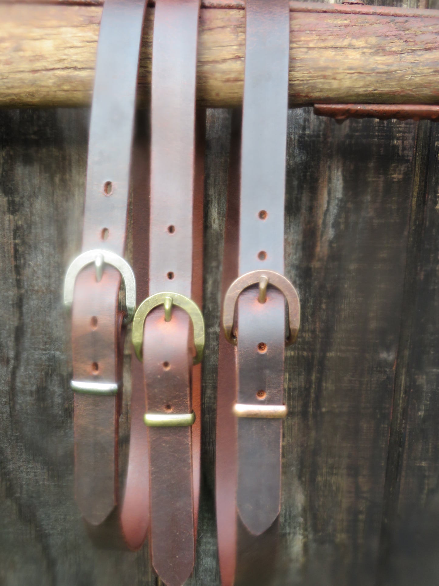 1 inch wide Crazy Horse Water Buffalo Narrow leather belt