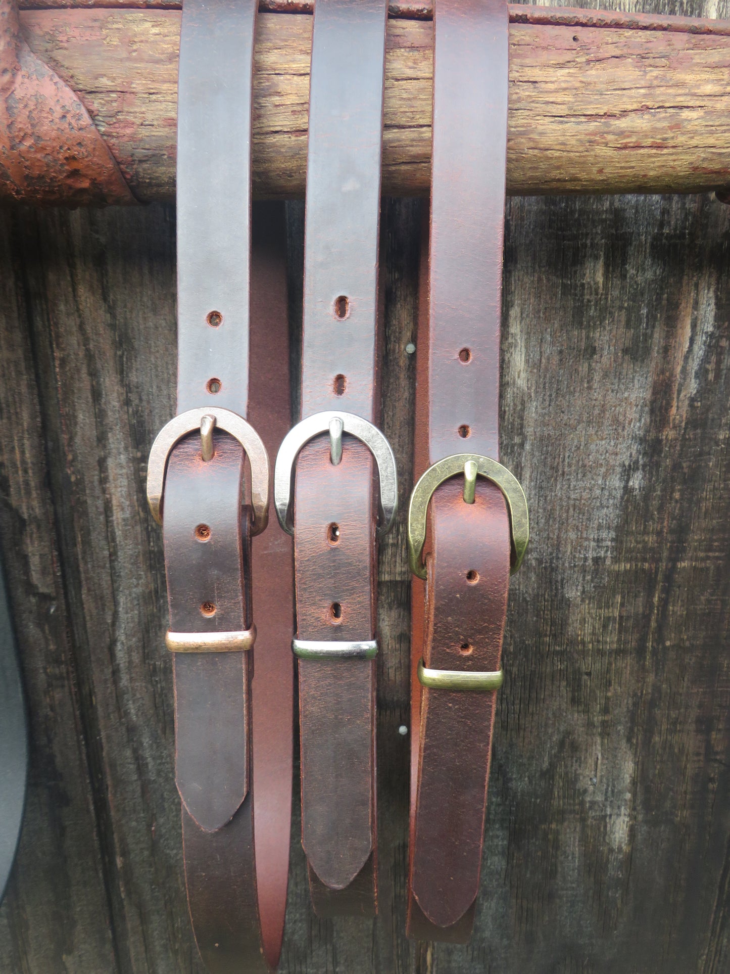 1 inch wide Crazy Horse Water Buffalo Narrow leather belt