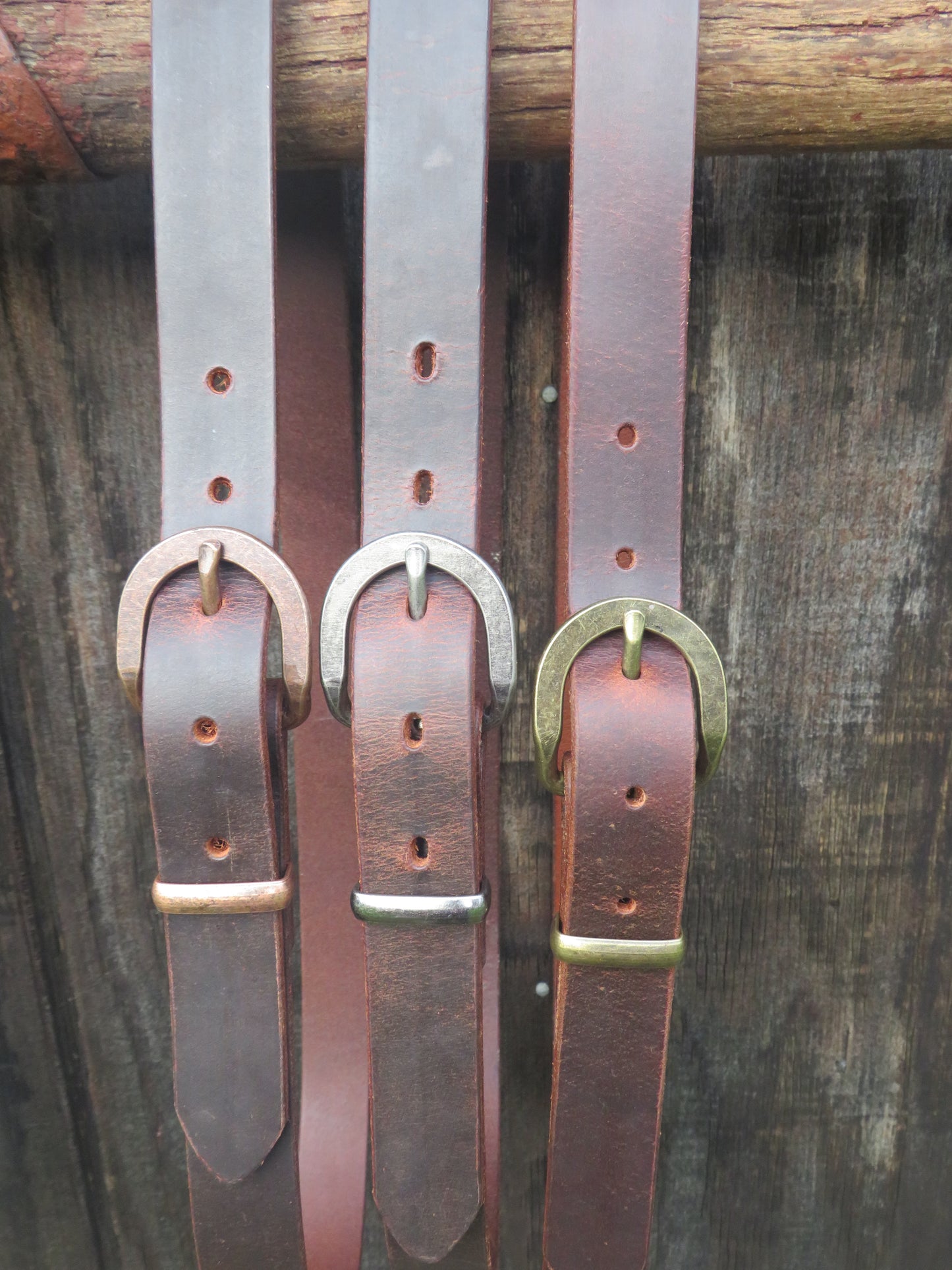 1 inch wide Crazy Horse Water Buffalo Narrow leather belt