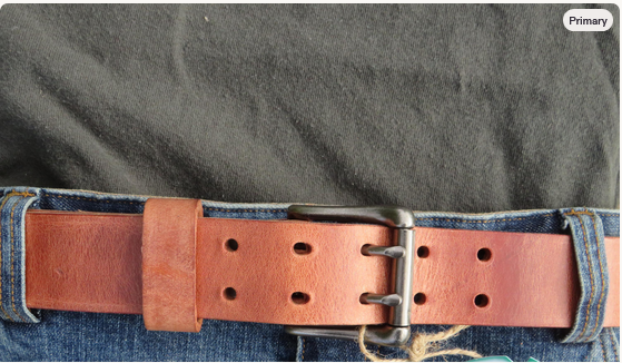1 1/2" Hermann Oak Harness Leather Belt | Buckle Finish Options