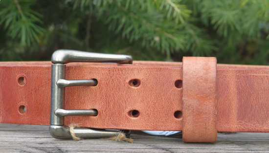 1 1/2" Hermann Oak Harness Leather Belt | Buckle Finish Options