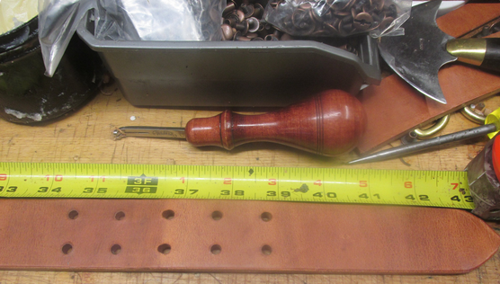 1 1/2" Hermann Oak Harness Leather Belt | Buckle Finish Options