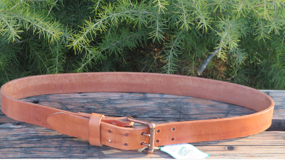 1 1/2" Hermann Oak Harness Leather Belt | Buckle Finish Options