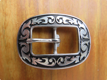 Pair of 1 inch buckle Jeremiah Watt, horseshoe brand hardware, stainless steel, belt buckle western Floral buckle
