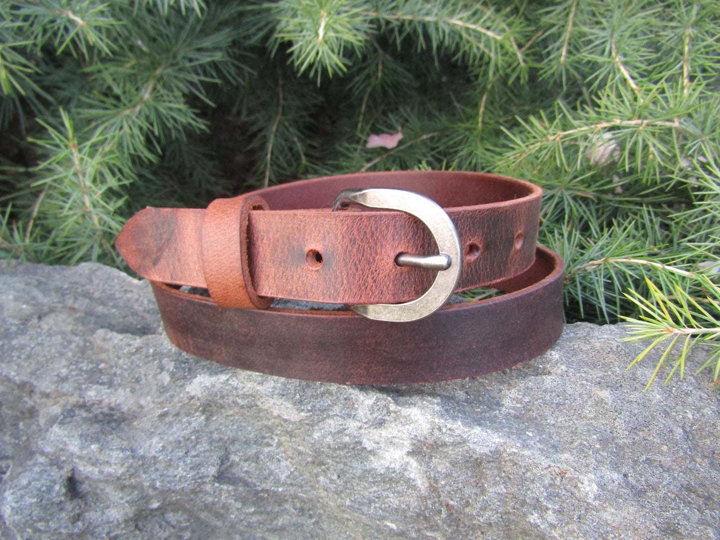 1 inch wide belt Narrow leather belt/ Womans Belt antique brass finish buckle belt/full grain brown leather men's belt,