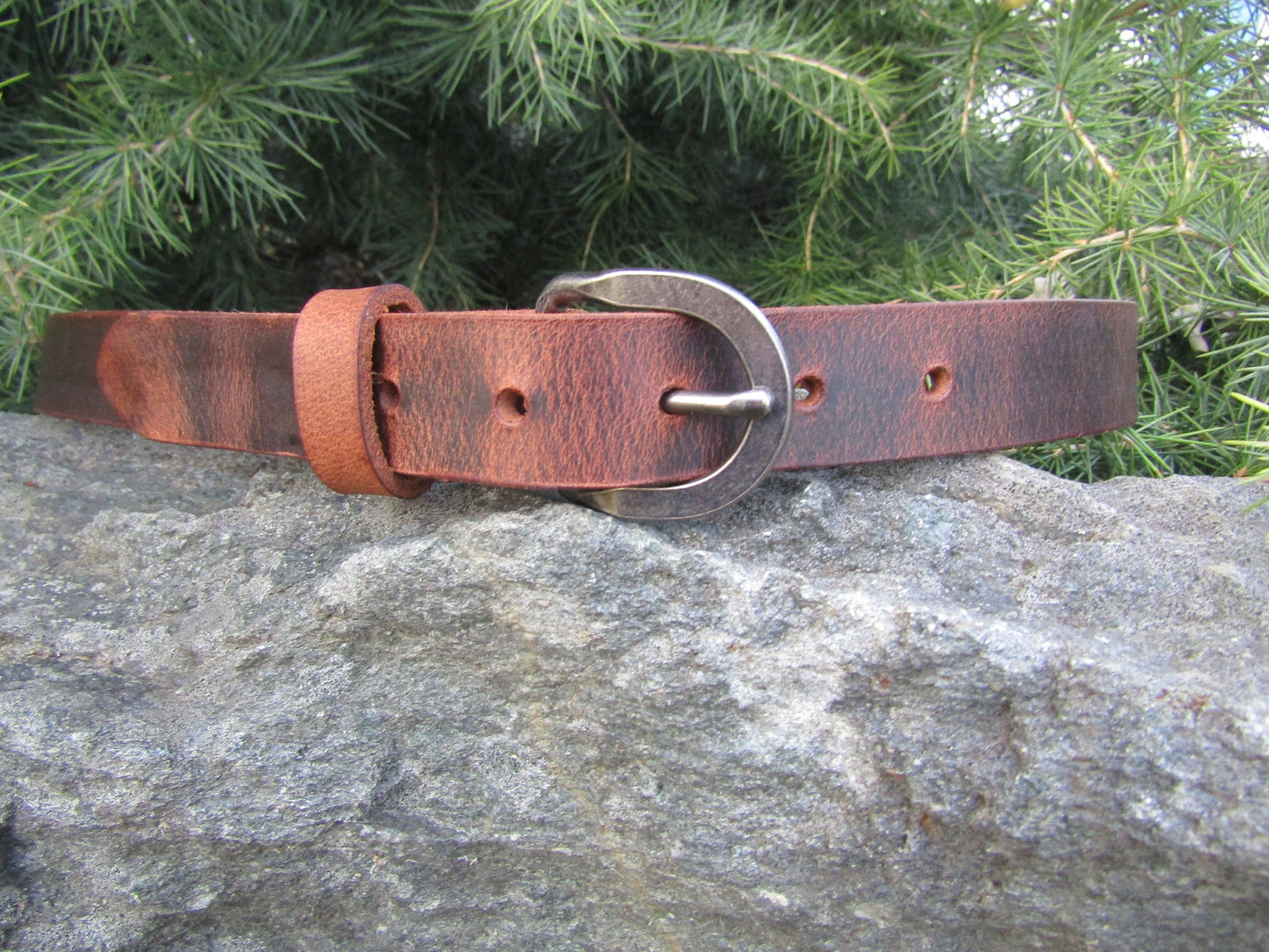 1 inch wide belt Narrow leather belt/ Womans Belt antique brass finish buckle belt/full grain brown leather men's belt,