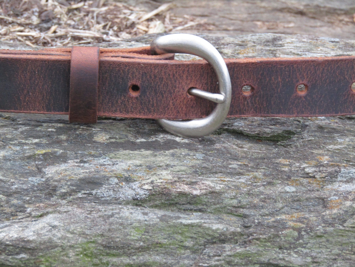 1 inch wide full grain brown leather belt, womans leather belt , mens leather belt , Crazy Horse Water Buffalo leather.