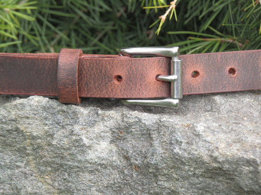 1" Custom Handcrafted leather belt, full grain leather belt,Made in USA, Unisex leather belt,leather belt,vintage look hand set copper rivet