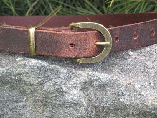 1 inch wide belt Narrow leather belt/ Womans Belt antique brass finish buckle belt/full grain brown leather womans belt,mens belt