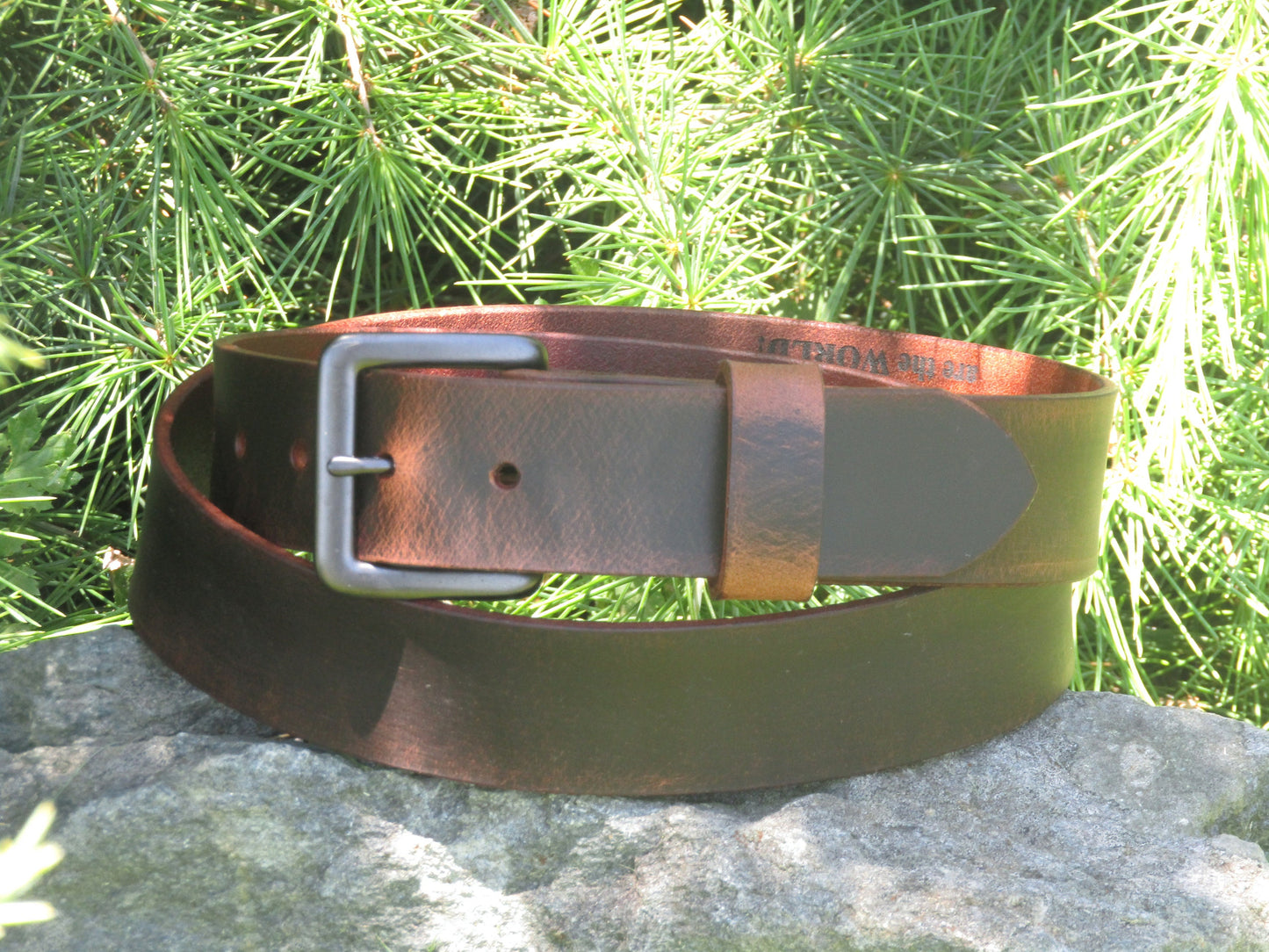 1 1/2"  Custom Handmade Leather Belt, Crazy Horse Water Buffalo leather/Rustic leather belt /monogrammed belt/Full Grain leather, engraved