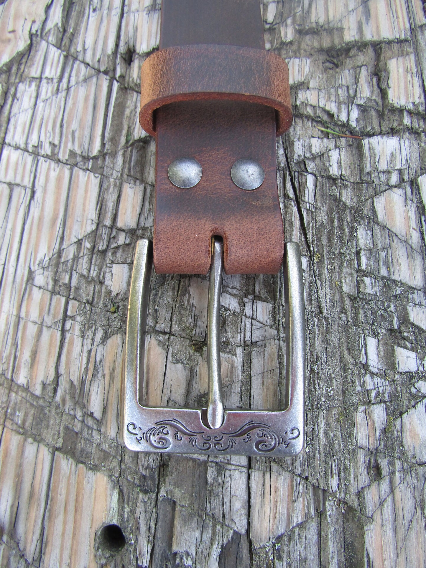 Handcrafted 1 1/2" Leather Belt - Men's & Women's Full Grain USA Made Water Buffalo Leather