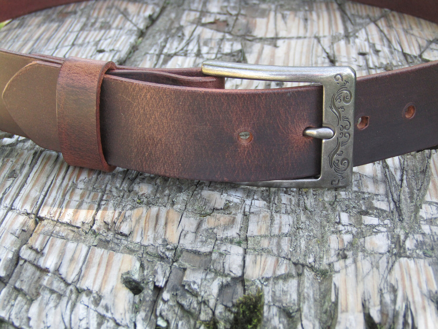 Handcrafted 1 1/2" Leather Belt - Men's & Women's Full Grain USA Made Water Buffalo Leather