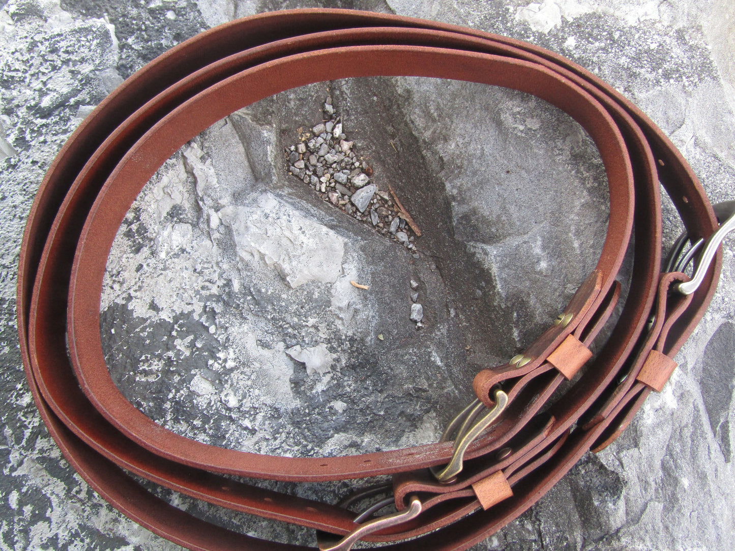 Rugged Men's Leather Belt - Handmade Personalized Monogram, Crazy Horse Water Buffalo, Rustic Style