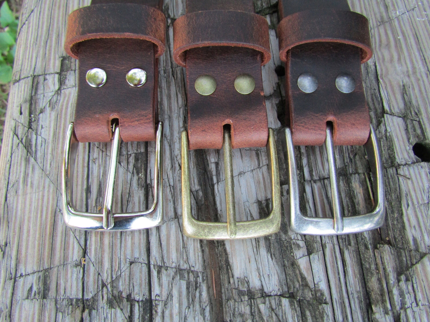 1 1/2 Inch Custom Leather Belt | Full Grain Water Buffalo | Handcrafted in USA | Stylish Unisex Accessory