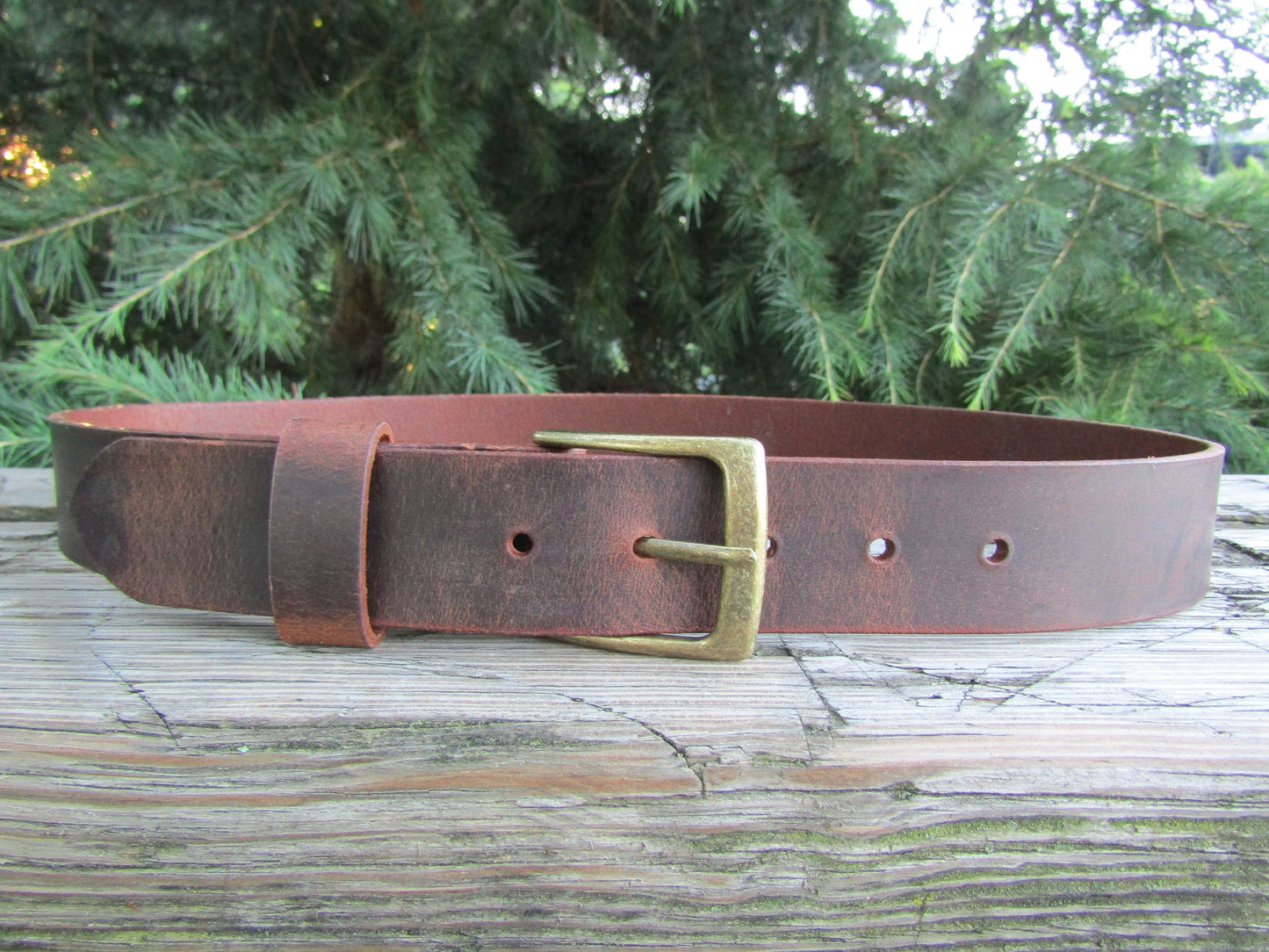 1 1/2 Inch Custom Leather Belt | Full Grain Water Buffalo | Handcrafted in USA | Stylish Unisex Accessory