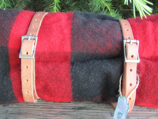 Pair of Hermann Oak harness leather straps, leather utility straps, leather blanket straps, bedroll straps, camping straps 9-22"