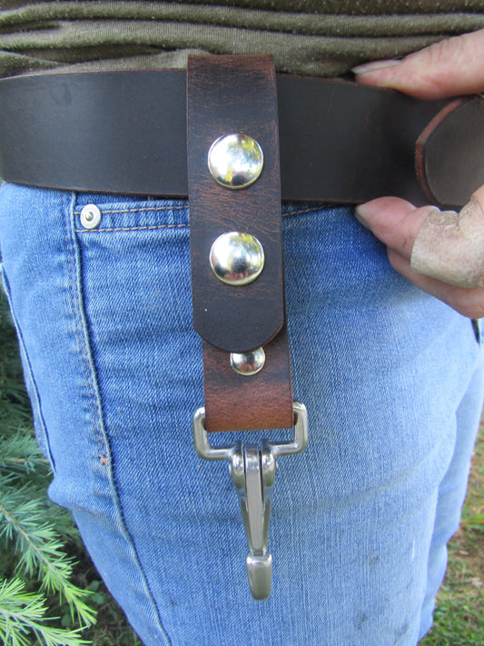 Handmade Water Buffalo leather, utility belt, knife holder, tool holder, Full grain leather, keyholder, belt loop key holder,belt keeper