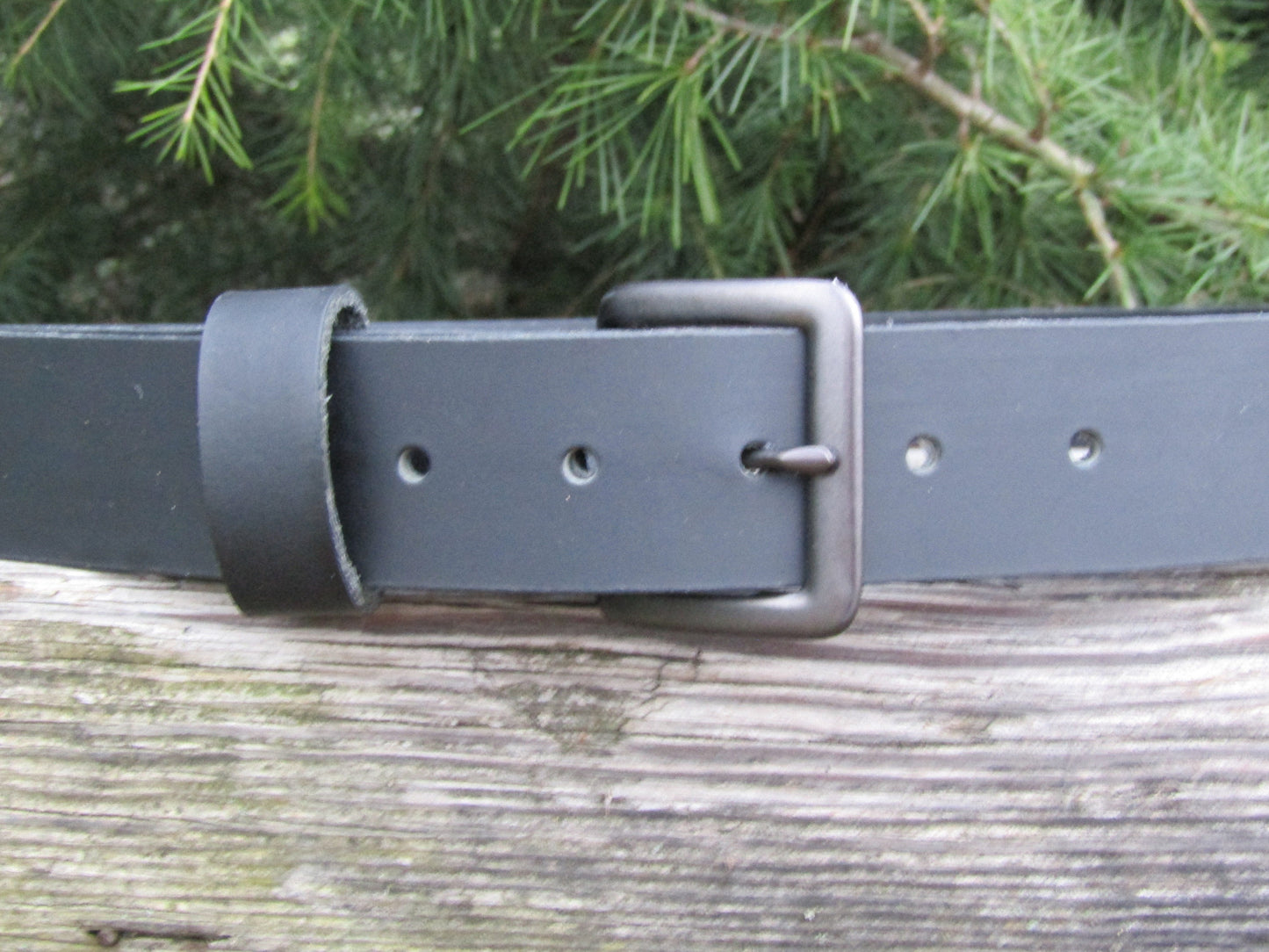 1 1/2" wide Black full grain leather belt Made in USA-Custom Handmade, Casual Belt,  mens leather belt, womans leather belt,