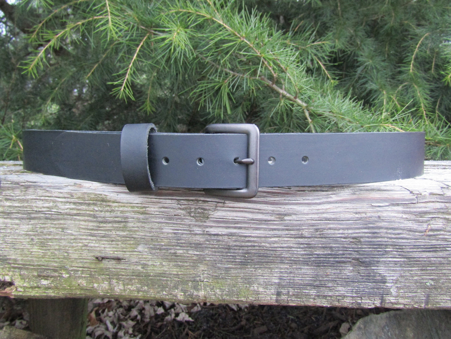 1 1/2" wide Black full grain leather belt Made in USA-Custom Handmade, Casual Belt,  mens leather belt, womans leather belt,