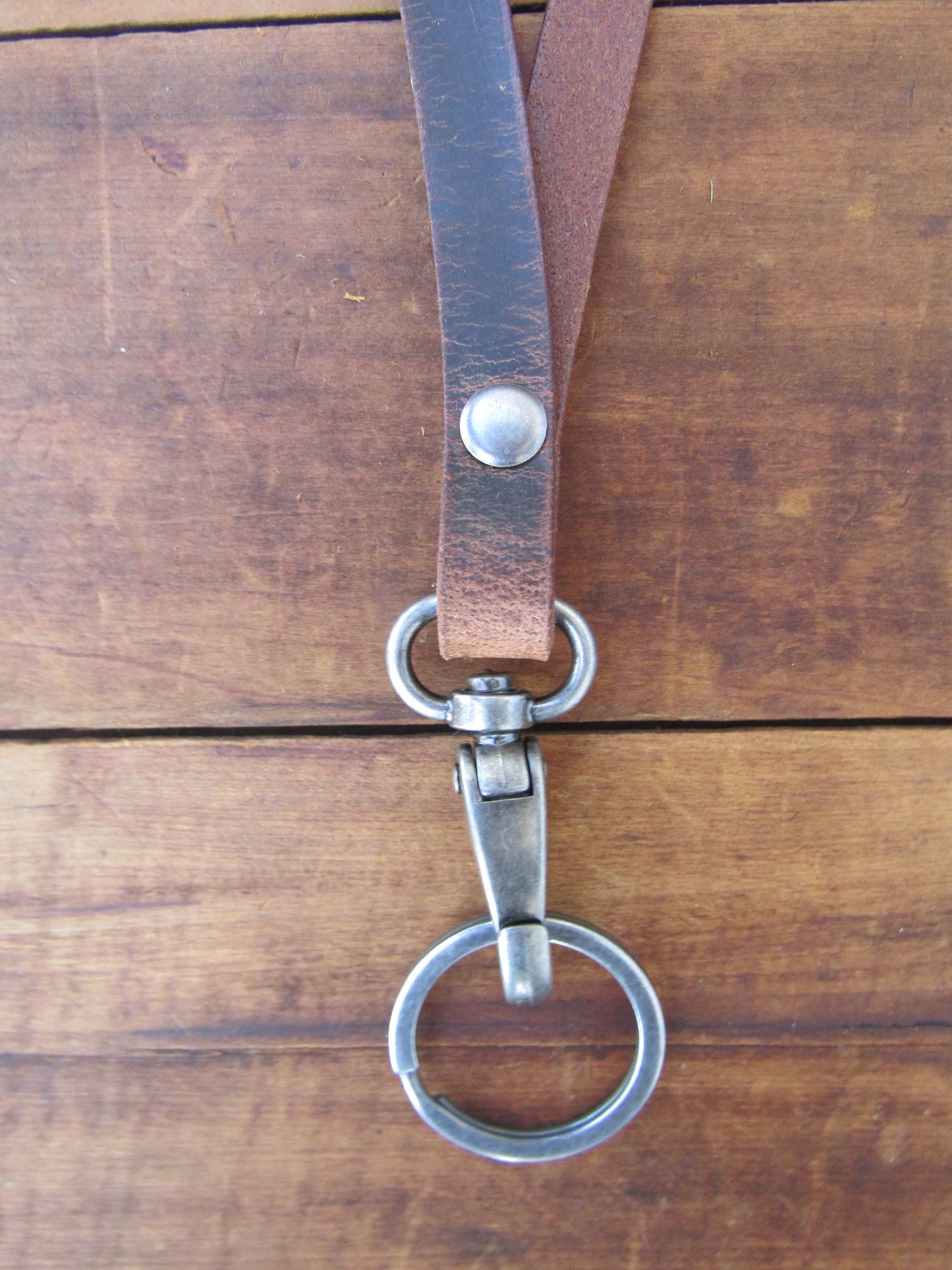 Leather lanyard  full grain leather lanyard veg tanned leather lanyard gift for him gift for her 1/2" wide leather lanyard