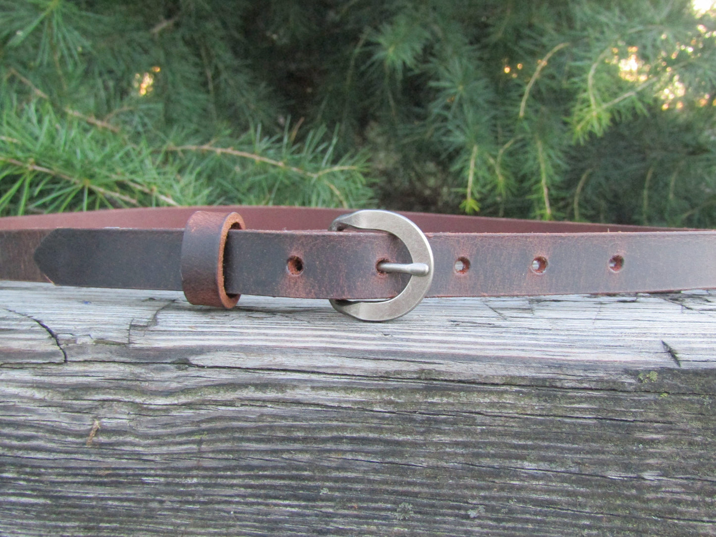 Soft and Comfortable Water Buffalo Leather Belt | Single-Piece Construction | Beveled Edges | Chicago Screw Buckle Attachment