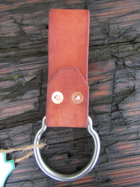 Hermann Oak harness leather , tool holder, hammer ring, hammer holder, hatchet holder, hammer holsterhatchet ring