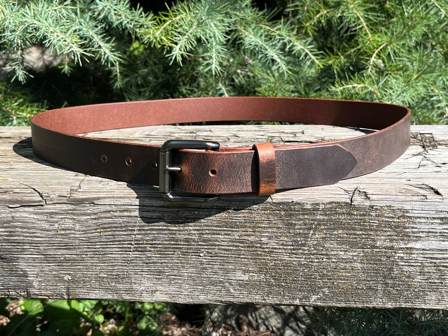 1 1/4" wide  leather belt Mens Casual Vintage look Custom Handmade Belt Crazy Horse Water Buffalo leather belt  Made in USA